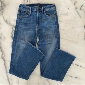 Mother The Insider Crop Step Fray Jeans